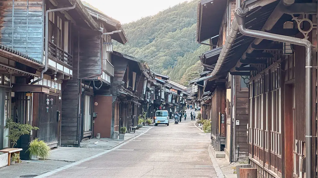 Narai-juku in Japan alte Poststadt Narai Juku Sehenswürdigkeiten